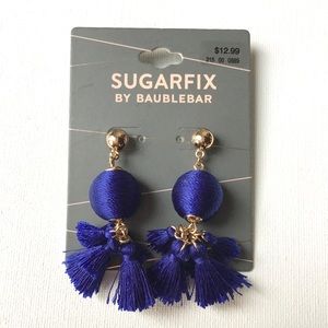 Sugarfix by Baublebar Blue Tassel Earrings